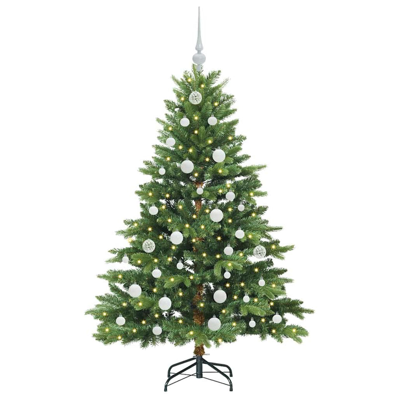Afbeelding laden in galerijviewer, Vidaxl kunstkerstboom met 150 led met standaard groen 150 cm pe en pvc
