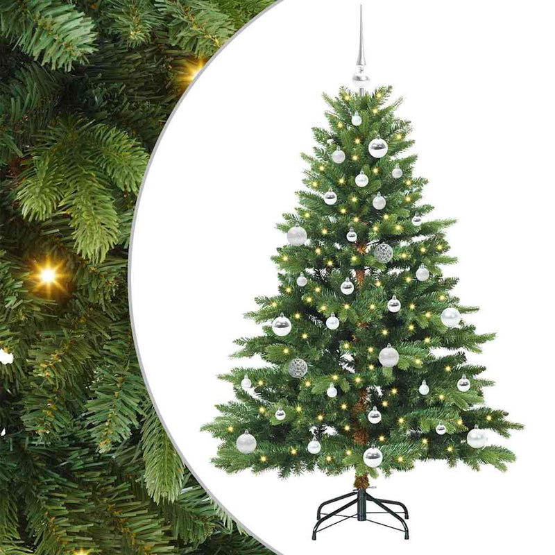 Afbeelding laden in galerijviewer, Vidaxl kunstkerstboom met 150 led met standaard groen 150 cm pe en pvc

