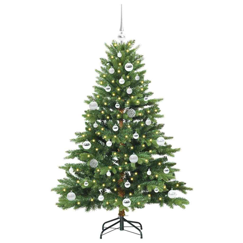 Afbeelding laden in galerijviewer, Vidaxl kunstkerstboom met 150 led met standaard groen 150 cm pe en pvc
