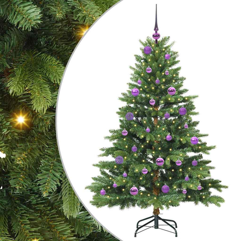 Afbeelding laden in galerijviewer, Vidaxl kunstkerstboom met 150 led met standaard groen 150 cm pe en pvc
