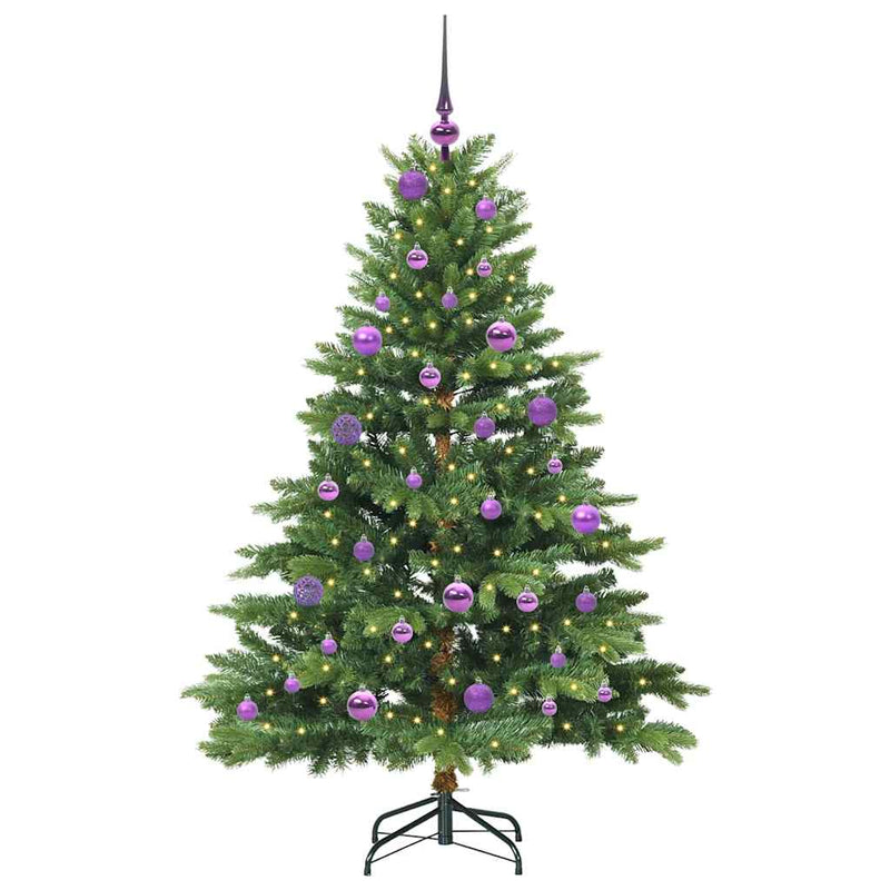 Afbeelding laden in galerijviewer, Vidaxl kunstkerstboom met 150 led met standaard groen 150 cm pe en pvc
