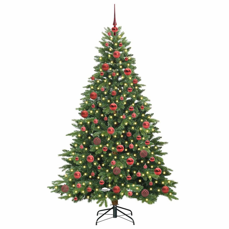 ギャラリービューアに画像をロードする, Vidaxl kunstkerstboom met 300 led met standaard groen 180 cm pe en pvc

