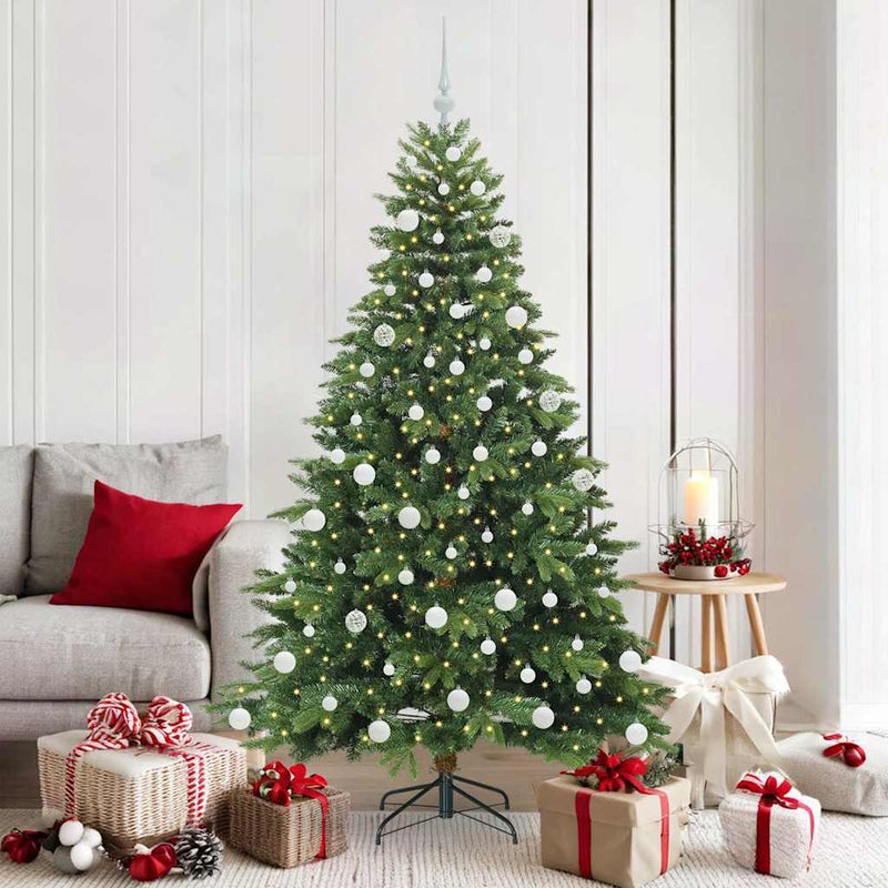 ギャラリービューアに画像をロードする, Vidaxl kunstkerstboom met 300 led met standaard groen 180 cm pe en pvc
