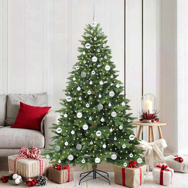 Vidaxl kunstkerstboom met 300 led met standaard groen 180 cm pe en pvc