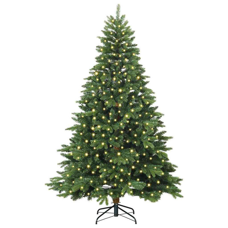 ギャラリービューアに画像をロードする, Vidaxl kunstkerstboom met 300 led met standaard groen 210 cm pe en pvc
