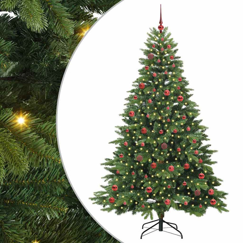 ギャラリービューアに画像をロードする, Vidaxl kunstkerstboom met 300 led met standaard groen 210 cm pe en pvc
