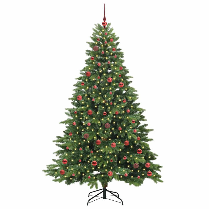 ギャラリービューアに画像をロードする, Vidaxl kunstkerstboom met 300 led met standaard groen 210 cm pe en pvc

