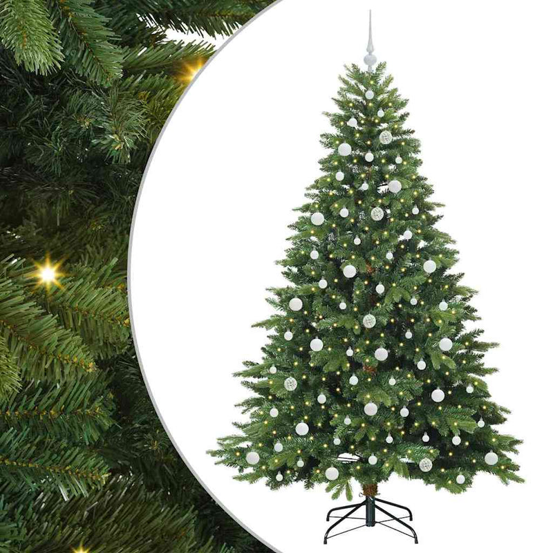 ギャラリービューアに画像をロードする, Vidaxl kunstkerstboom met 300 led met standaard groen 210 cm pe en pvc

