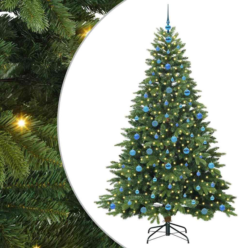 ギャラリービューアに画像をロードする, Vidaxl kunstkerstboom met 300 led met standaard groen 210 cm pe en pvc
