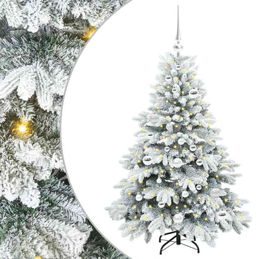 Vidaxl kunstkerstboom met 150 led met standaard wit 120 cm pe en pvc