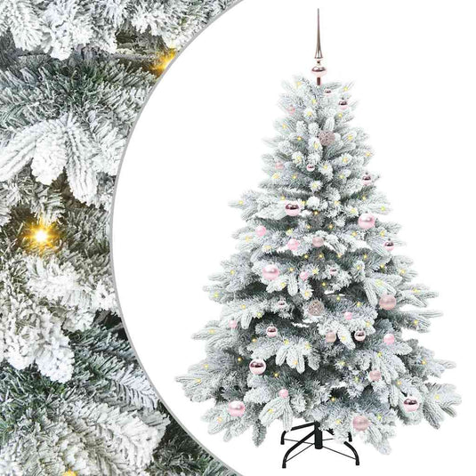 Vidaxl kunstkerstboom met 150 led met standaard wit 150 cm pe en pvc