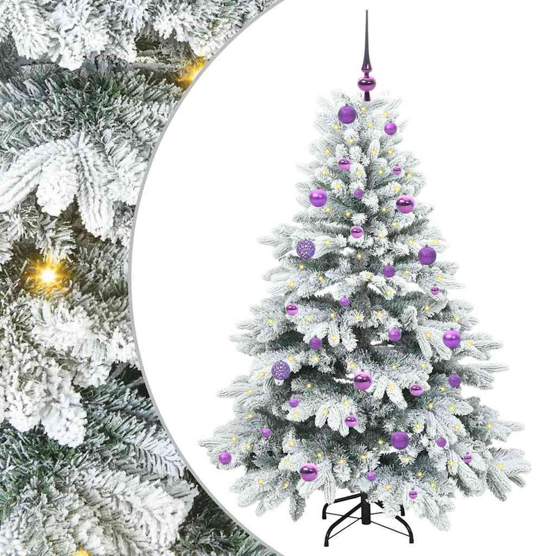 Chargez l'image dans la visionneuse de la galerie, Vidaxl kunstkerstboom met 150 led met standaard wit 150 cm pe en pvc
