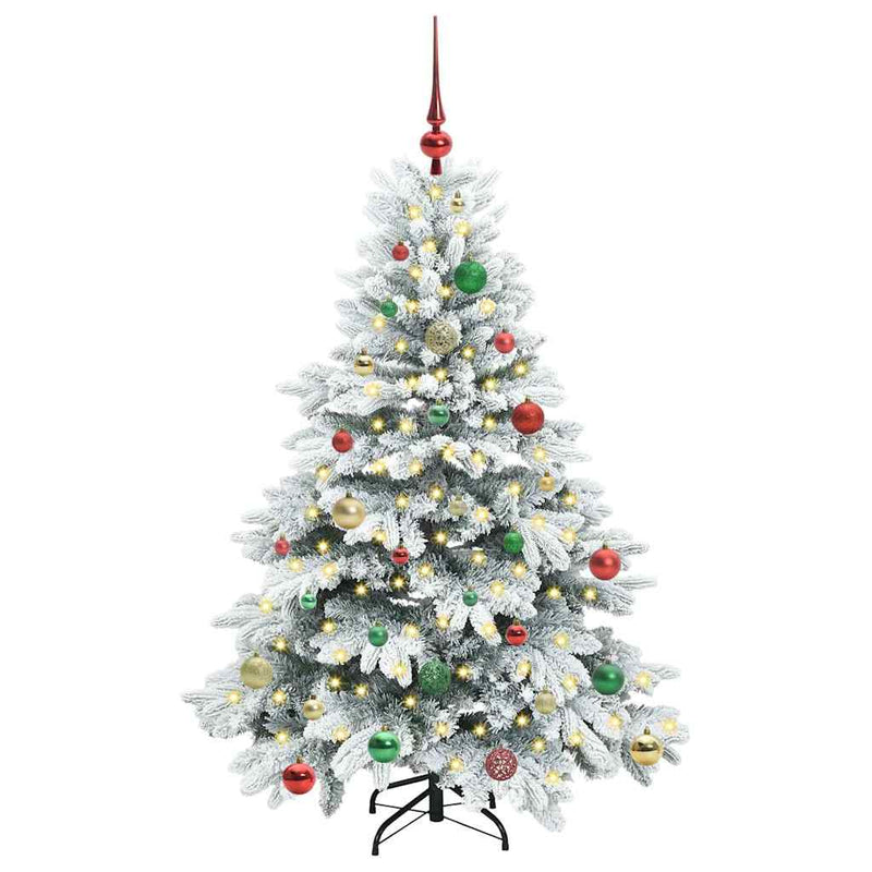 Afbeelding laden in galerijviewer, Vidaxl kunstkerstboom met 150 led met standaard wit 150 cm pe en pvc
