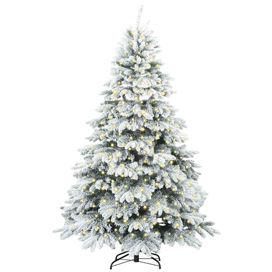 Vidaxl kunstkerstboom met 300 led met standaard wit 180 cm pe en pvc