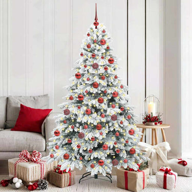 Vidaxl kunstkerstboom met 300 led met standaard wit 180 cm pe en pvc