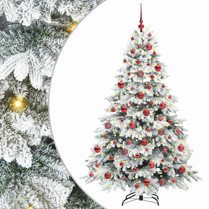 ギャラリービューアに画像をロードする, Vidaxl kunstkerstboom met 300 led met standaard wit 180 cm pe en pvc
