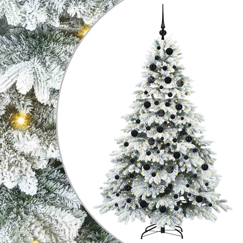 Afbeelding laden in galerijviewer, Vidaxl kunstkerstboom met 300 led met standaard wit 180 cm pe en pvc
