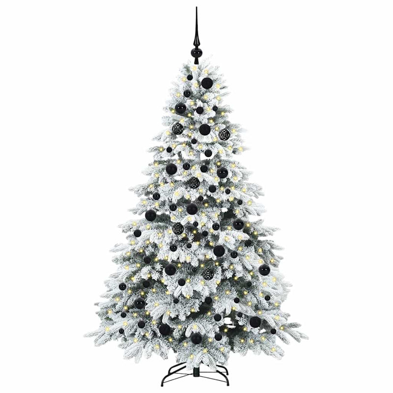Afbeelding laden in galerijviewer, Vidaxl kunstkerstboom met 300 led met standaard wit 180 cm pe en pvc
