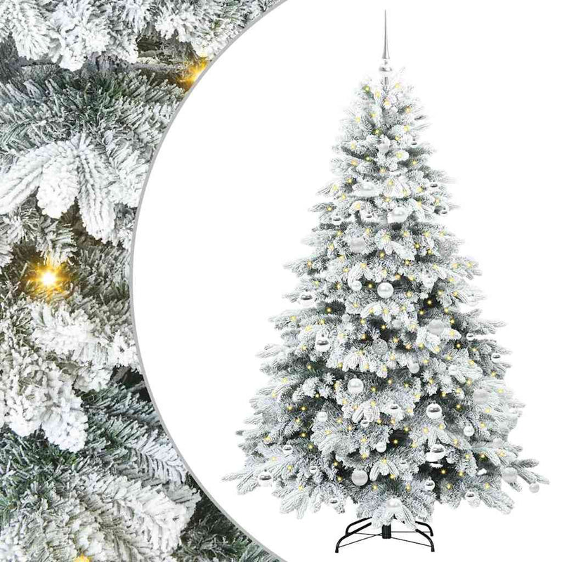Afbeelding laden in galerijviewer, Vidaxl kunstkerstboom met 300 led met standaard wit 180 cm pe en pvc
