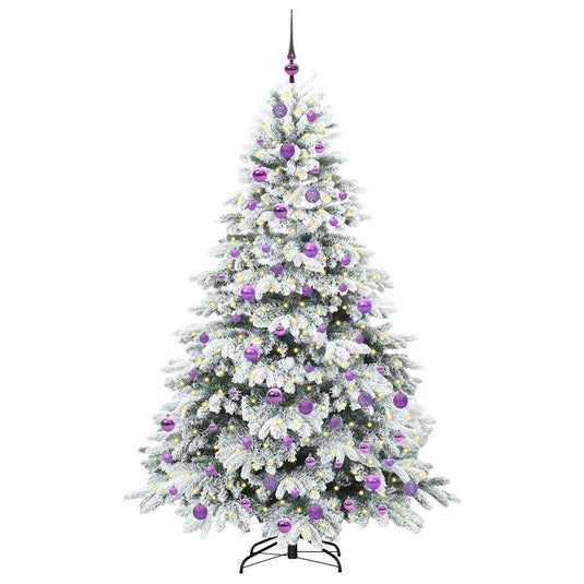 Vidaxl kunstkerstboom met 300 led met standaard wit 180 cm pe en pvc