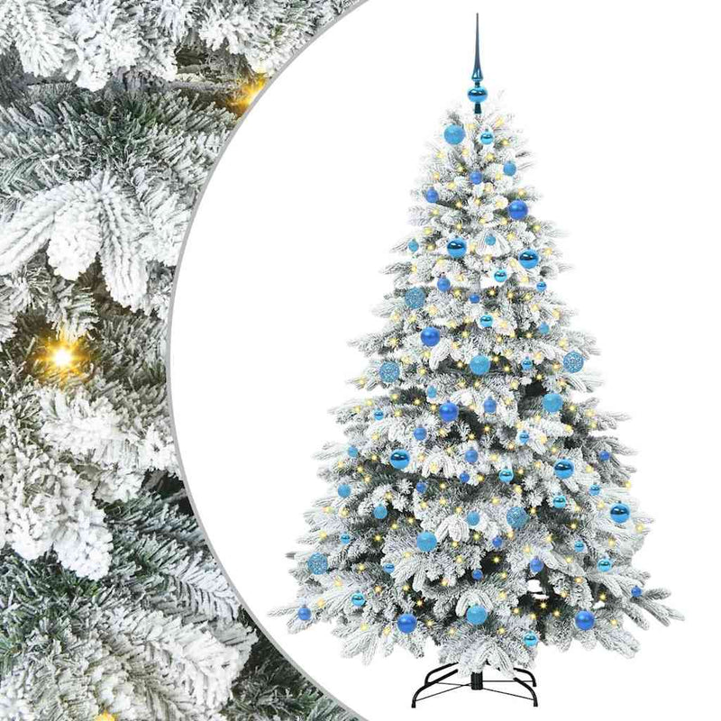 Afbeelding laden in galerijviewer, Vidaxl kunstkerstboom met 300 led met standaard wit 180 cm pe en pvc
