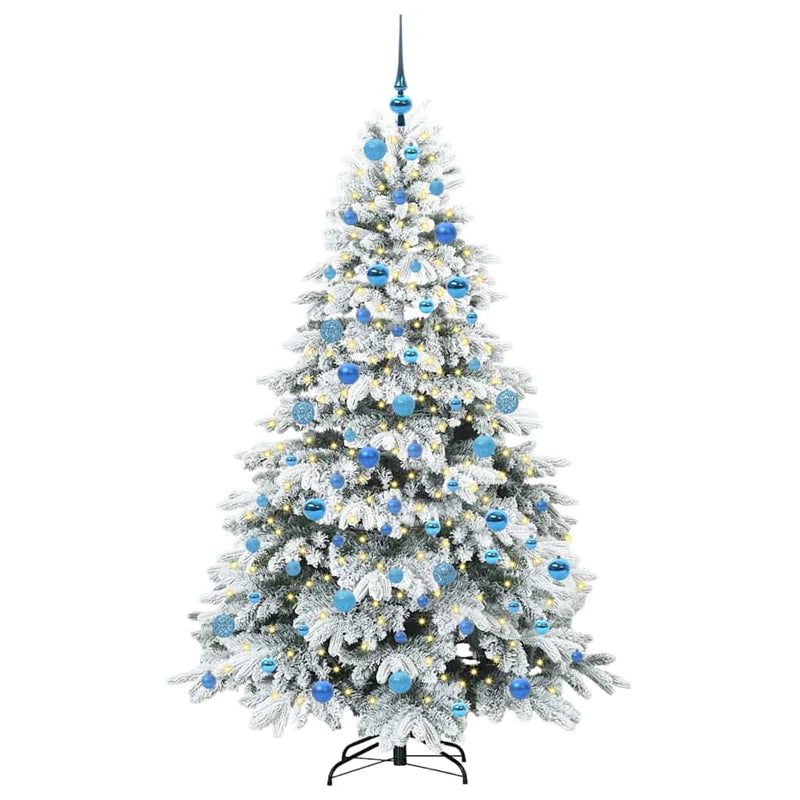 Afbeelding laden in galerijviewer, Vidaxl kunstkerstboom met 300 led met standaard wit 180 cm pe en pvc
