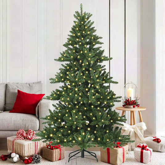 Vidaxl kunstmatige inklapbare kerstboom groen 180 cm pvc en staal