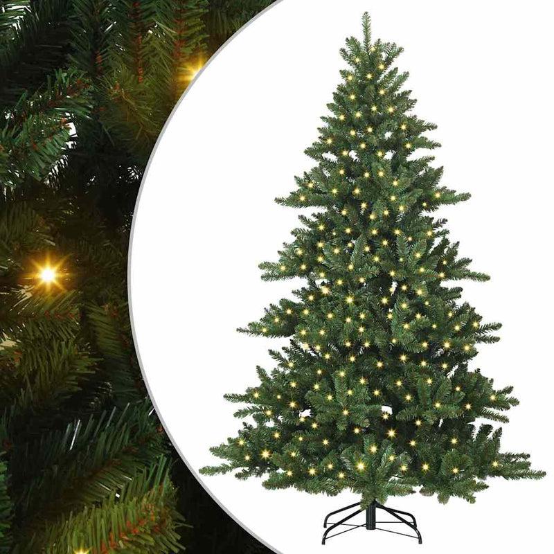 ギャラリービューアに画像をロードする, Vidaxl kunstmatige inklapbare kerstboom groen 210 cm pvc en staal
