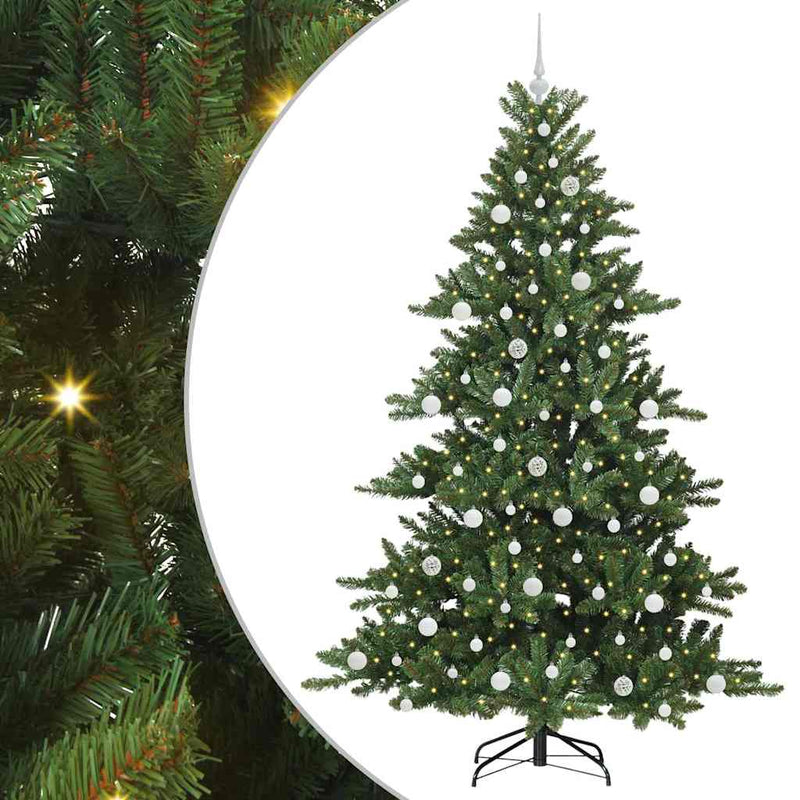 Afbeelding laden in galerijviewer, Vidaxl kunstmatige inklapbare kerstboom groen 210 cm pvc en staal

