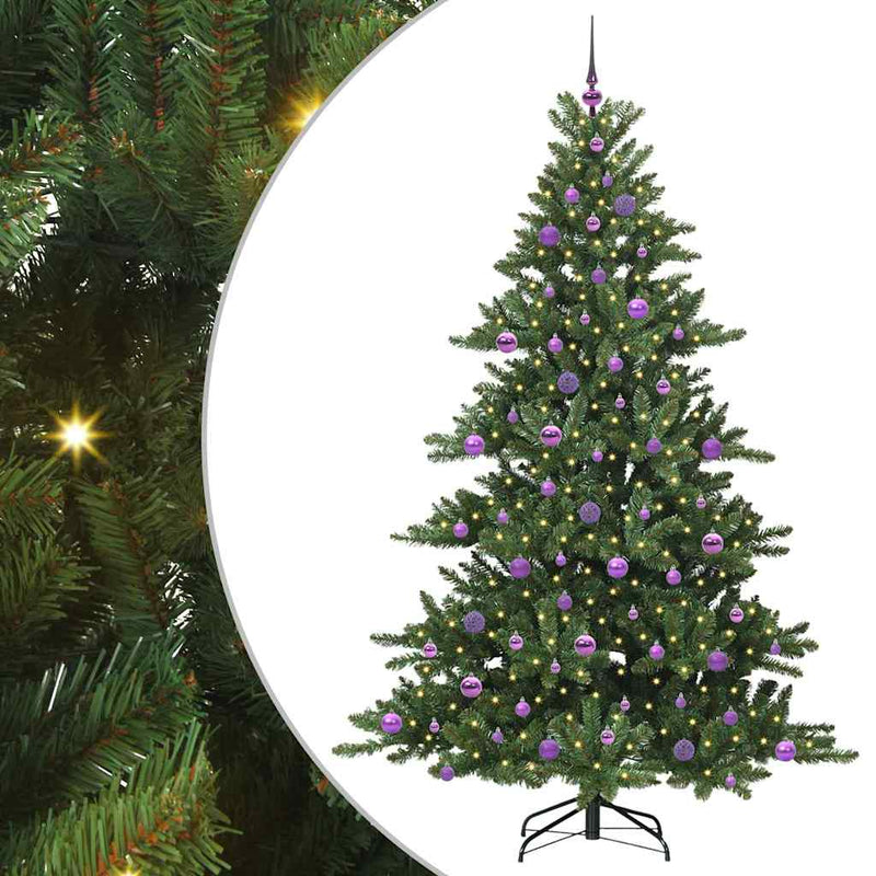 Afbeelding laden in galerijviewer, Vidaxl kunstmatige inklapbare kerstboom groen 210 cm pvc en staal
