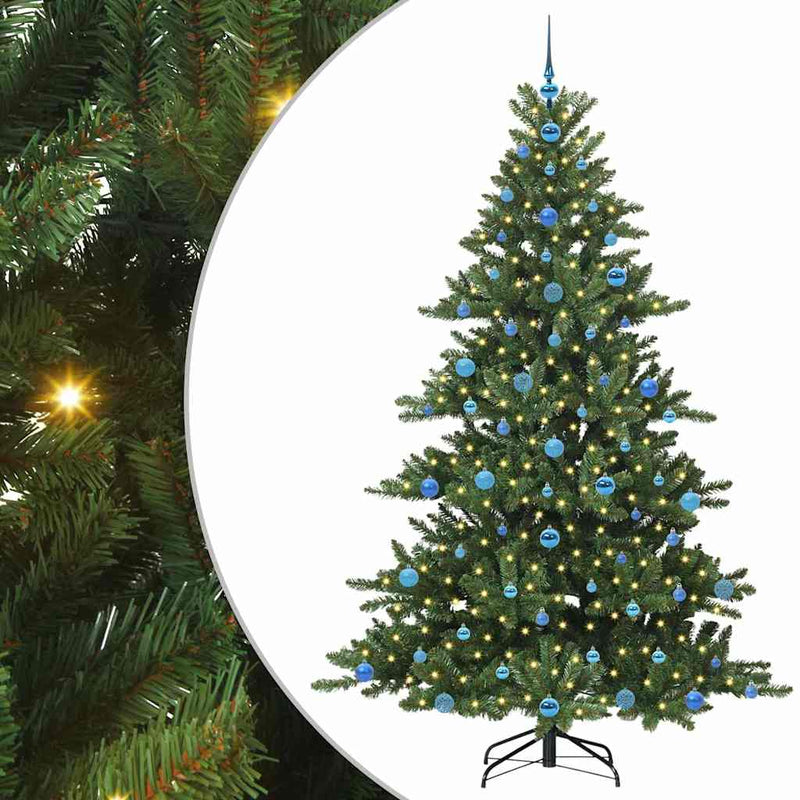 Afbeelding laden in galerijviewer, Vidaxl kunstmatige inklapbare kerstboom groen 210 cm pvc en staal
