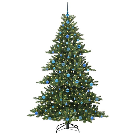 Vidaxl kunstmatige inklapbare kerstboom groen 210 cm pvc en staal