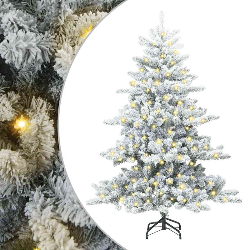 Chargez l'image dans la visionneuse de la galerie, Vidaxl kunstmatige inklapbare kerstboom wit 150 cm pvc en staal
