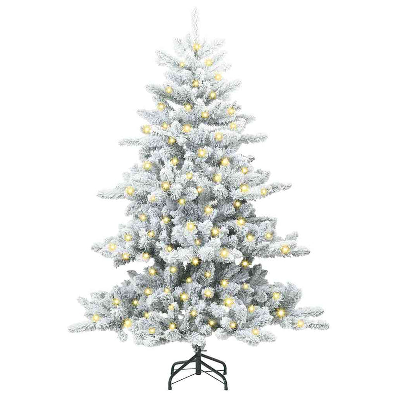 Chargez l'image dans la visionneuse de la galerie, Vidaxl kunstmatige inklapbare kerstboom wit 150 cm pvc en staal
