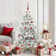 Vidaxl kunstmatige inklapbare kerstboom wit 150 cm pvc en staal