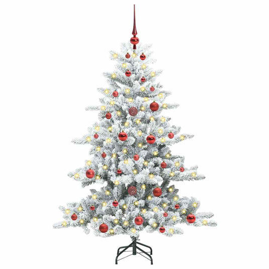 Vidaxl kunstmatige inklapbare kerstboom wit 150 cm pvc en staal