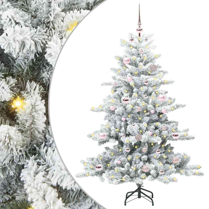 Afbeelding laden in galerijviewer, Vidaxl kunstmatige inklapbare kerstboom wit 150 cm pvc en staal
