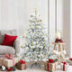 Vidaxl kunstmatige inklapbare kerstboom wit 150 cm pvc en staal
