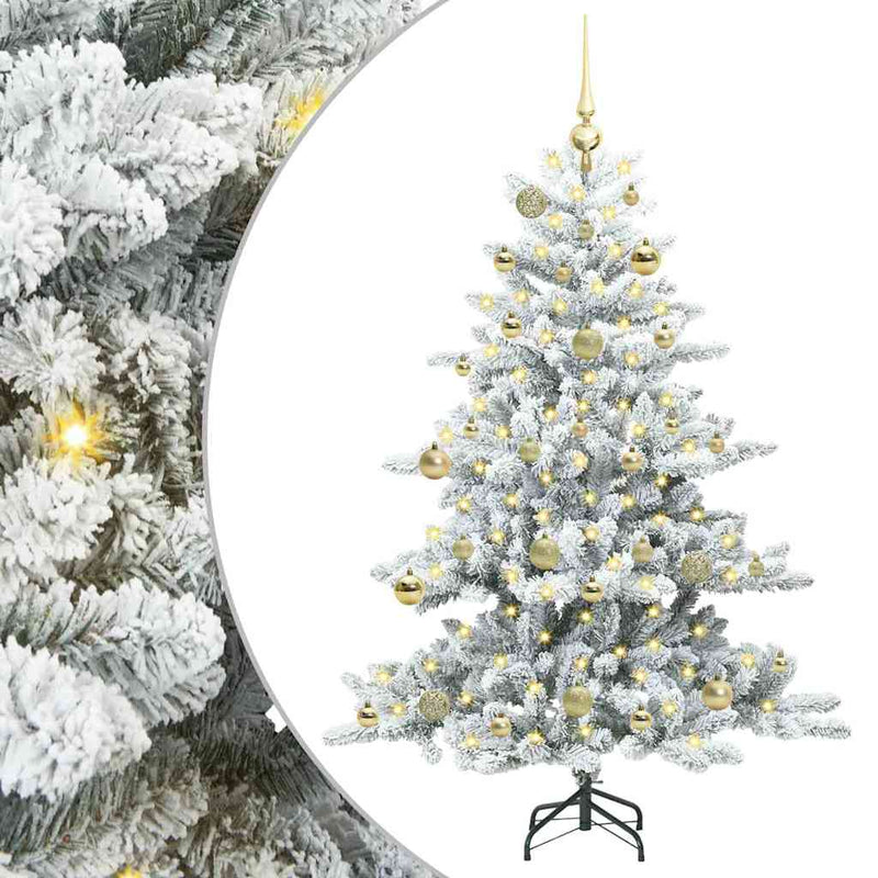 Chargez l'image dans la visionneuse de la galerie, Vidaxl kunstmatige inklapbare kerstboom wit 150 cm pvc en staal

