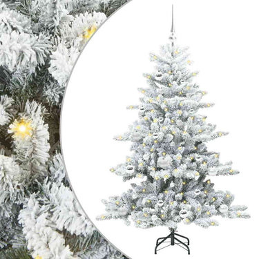 Vidaxl kunstmatige inklapbare kerstboom wit 150 cm pvc en staal