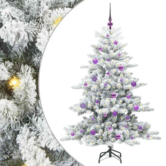 Vidaxl kunstmatige inklapbare kerstboom wit 150 cm pvc en staal