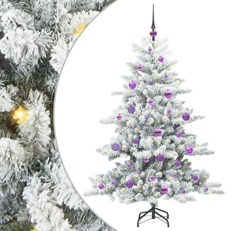 Chargez l'image dans la visionneuse de la galerie, Vidaxl kunstmatige inklapbare kerstboom wit 150 cm pvc en staal
