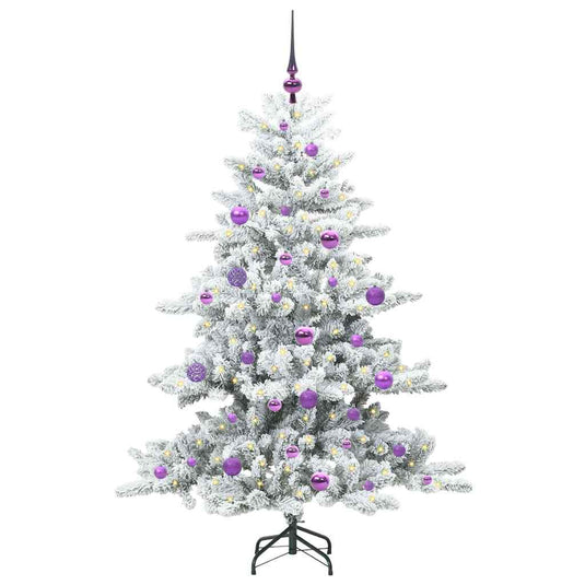 Vidaxl kunstmatige inklapbare kerstboom wit 150 cm pvc en staal