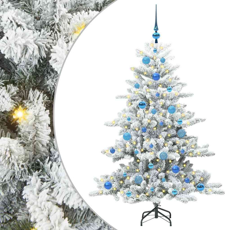 Chargez l'image dans la visionneuse de la galerie, Vidaxl kunstmatige inklapbare kerstboom wit 150 cm pvc en staal
