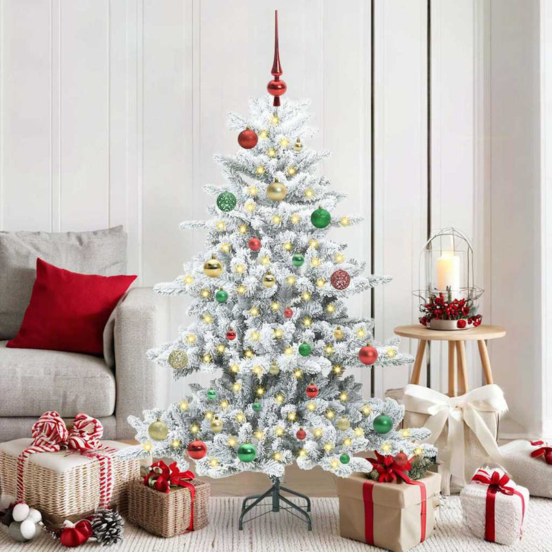 Afbeelding laden in galerijviewer, Vidaxl kunstmatige inklapbare kerstboom wit 150 cm pvc en staal
