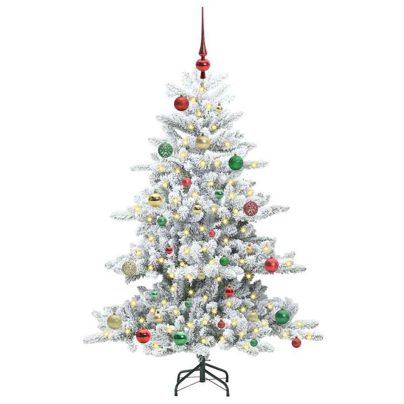 Afbeelding laden in galerijviewer, Vidaxl kunstmatige inklapbare kerstboom wit 150 cm pvc en staal
