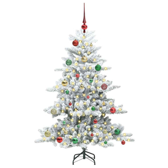 Vidaxl kunstmatige inklapbare kerstboom wit 150 cm pvc en staal
