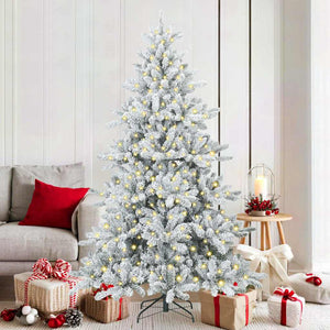 Vidaxl kunstmatige inklapbare kerstboom wit 180 cm pvc en staal
