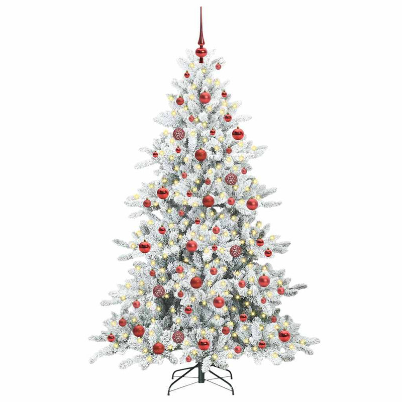 Chargez l'image dans la visionneuse de la galerie, Vidaxl kunstmatige inklapbare kerstboom wit 180 cm pvc en staal
