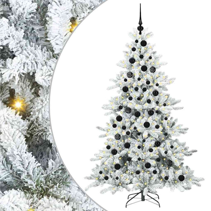 Chargez l'image dans la visionneuse de la galerie, Vidaxl kunstmatige inklapbare kerstboom wit 180 cm pvc en staal
